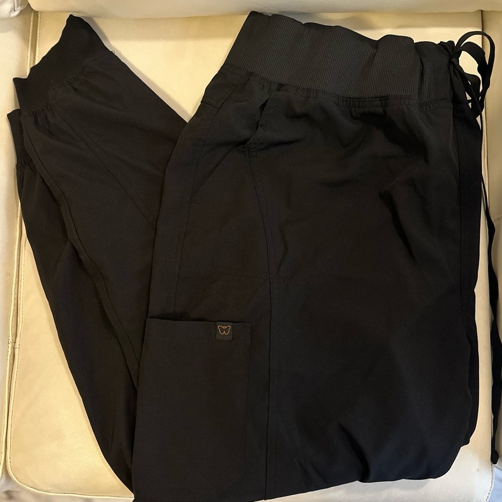 Black Women's Drawstring Scrub Pants